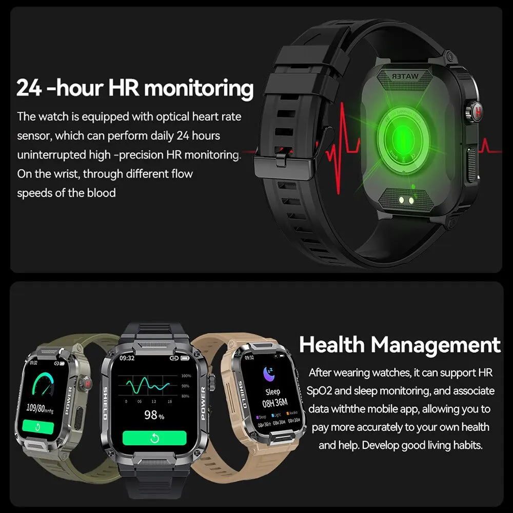 MELANDA 1.85 Outdoor Military Smart Watch: Your Ultimate Outdoor Companion