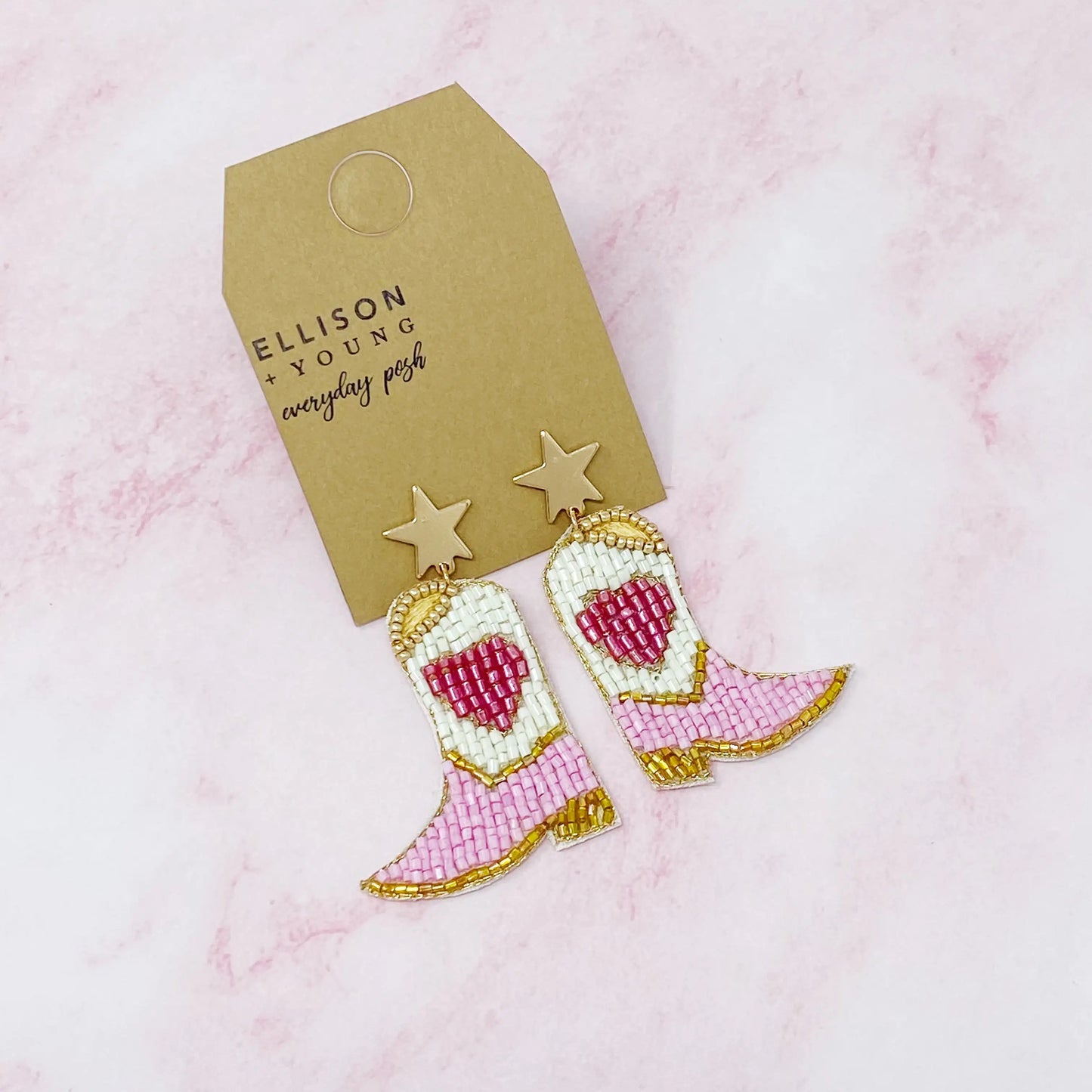 Cowgirl Boots Earrings – Western Charm with a Touch of Love