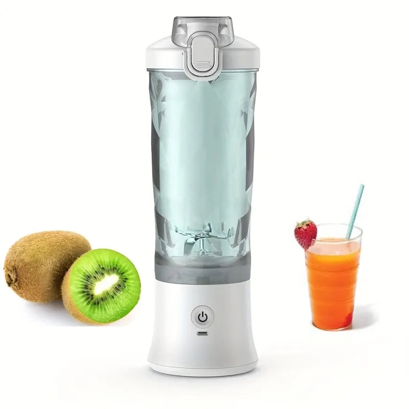 Portable Blender 600ML Electric Juicer – 4000mAh USB Rechargeable Smoothie Maker with 6-Blade Ice Crushing Power
