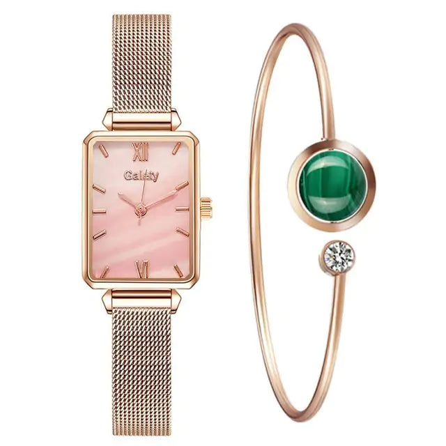 Square Quartz Watch – Minimalist Geometric Design with Precision Quartz Movement (34mm Stainless Steel Case, Scratch-Resistant, Unisex Style)