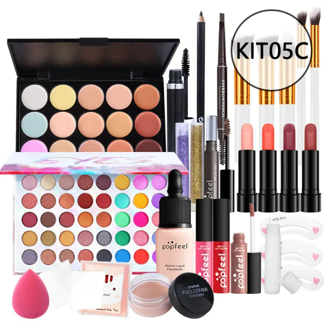 Beginner’s Complete Makeup Set – All-in-One Kit with Concealer, Eyeliner & Eyebrow Pencil (Multi-Shade Options)