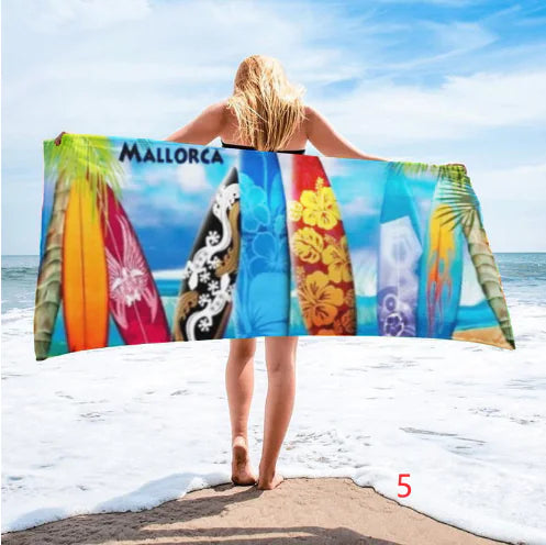 Printed Microfiber Beach Towel – Quick-Drying, Lightweight, and Fun for Summer Adventures