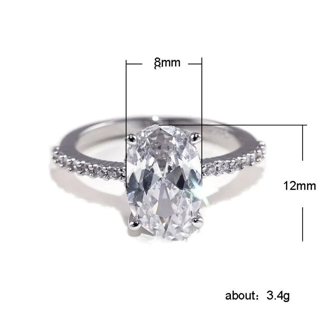 Zircon Platinum Engagement Ring: A Dazzling Symbol of Love
