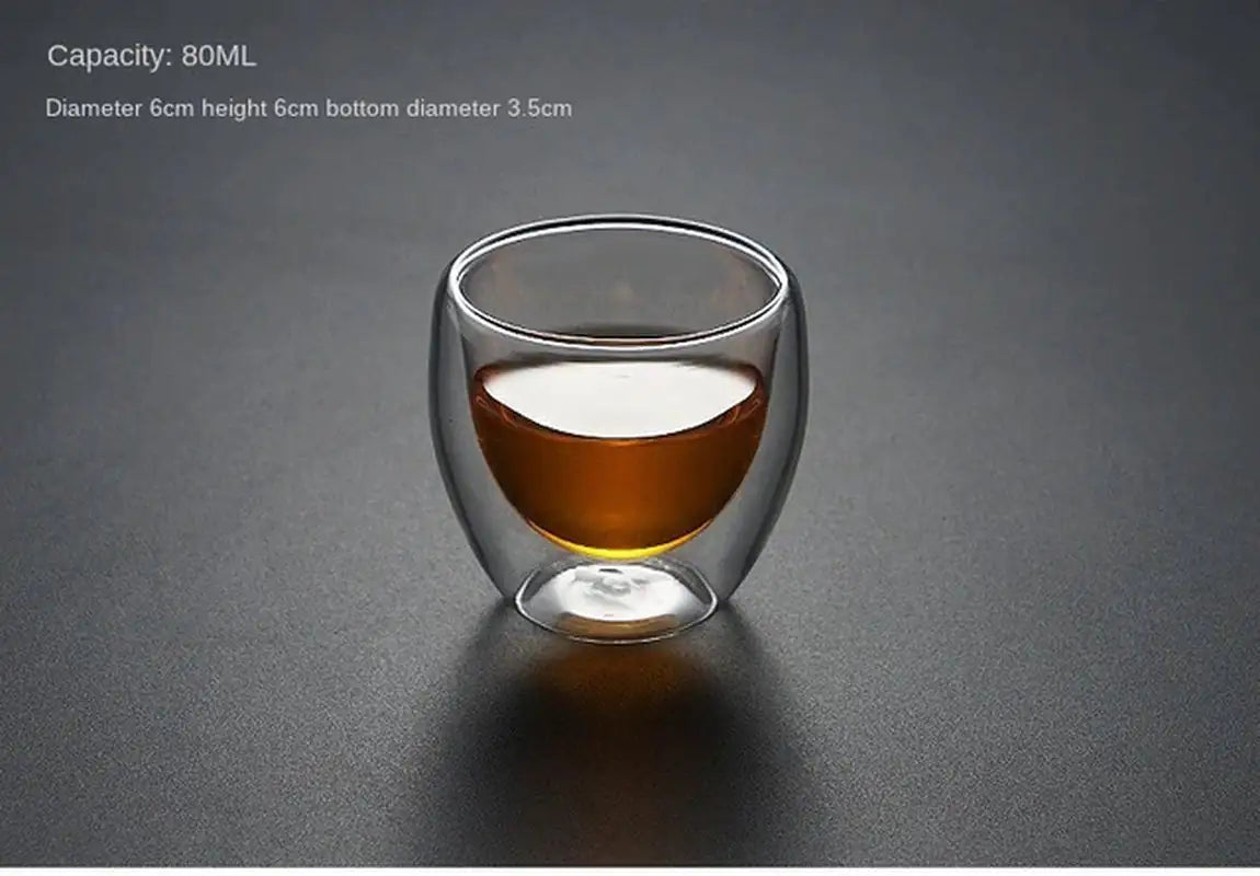 Heart-Shaped Double Wall Tea Coffee Mug