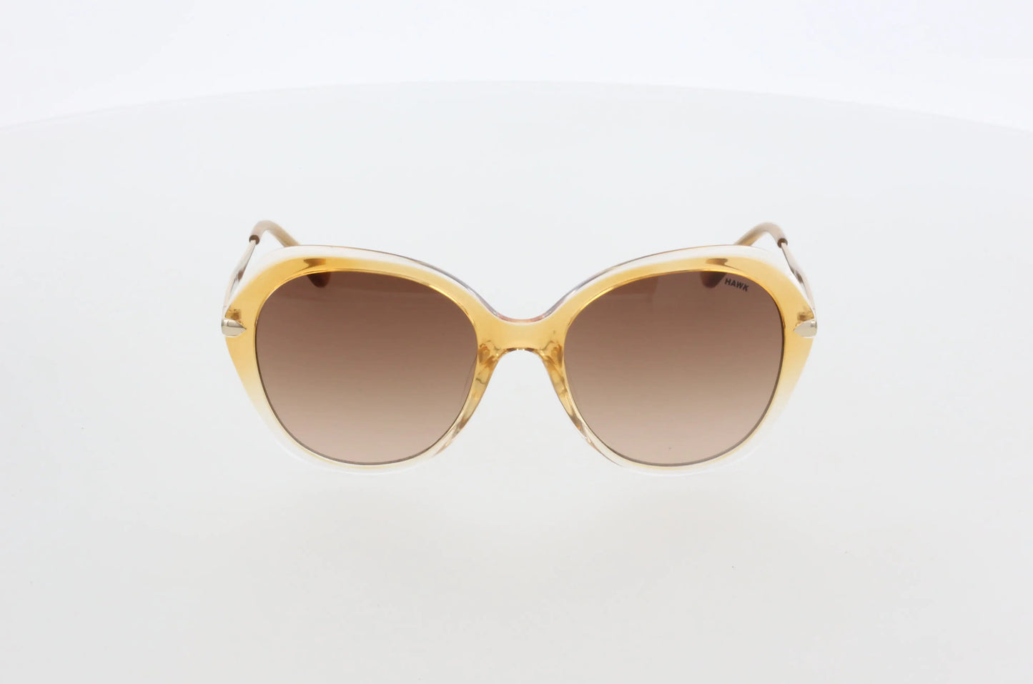HAWK Women’s Geometric Sunglasses – Brown Bone Frame with Brown Degrade Lenses (Model HW2134) - ONLY 10 LEFT!
