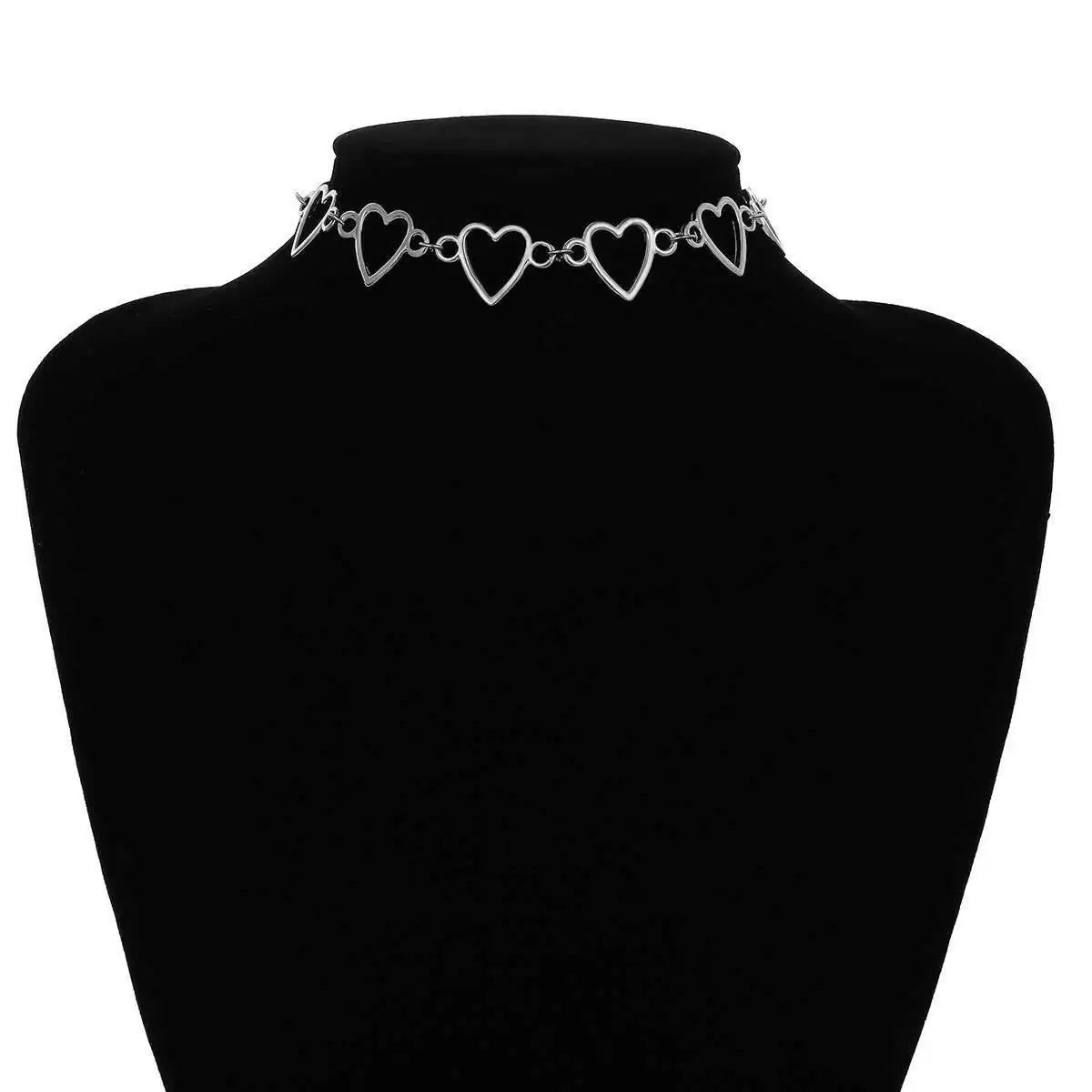 Hallow Heart Choker Necklace