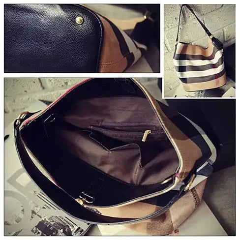 Sand Dune Striped Handbag – Inspired by Desert Sunsets with Versatile Carry Options
