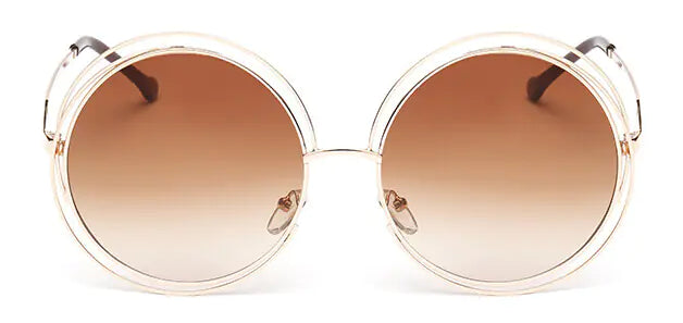 Unisex Double-Circle Metal Frame Sunglasses – Lightweight UV400 Shades with 99% VLT (7 Color Options)