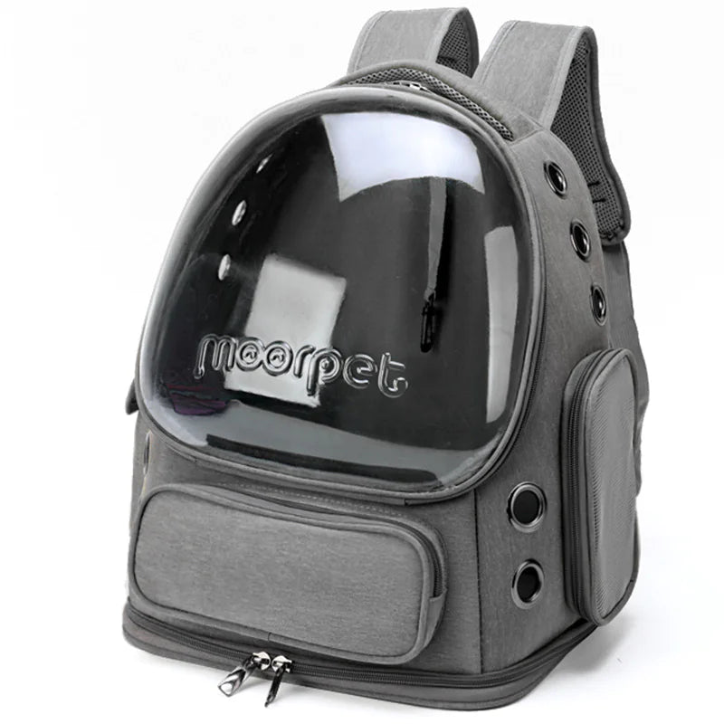 Transparent Pet Carrier Bag – Stylish, Breathable Travel Backpack for Cats and Small Pets