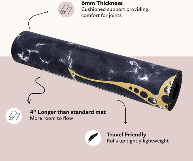 Sahasrara Yoga Mat – Artist-Designed Premium Printed Mat (72" x 24" x 6mm)
