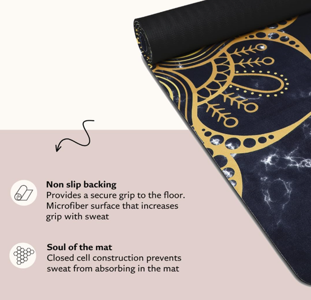 Sahasrara Yoga Mat – Artist-Designed Premium Printed Mat (72" x 24" x 6mm)