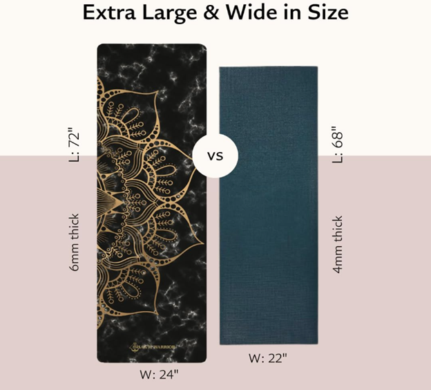 Sahasrara Yoga Mat – Artist-Designed Premium Printed Mat (72" x 24" x 6mm)