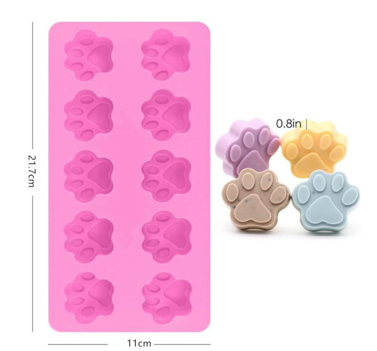 Silicone Puppy Paw & Dog Bone Cake Molds – Bake with Love for Your Furry Friends