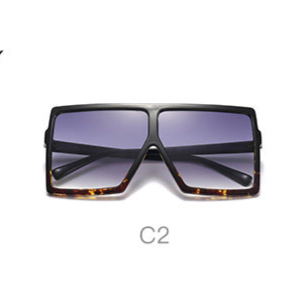 Square Large Frame Sunglasses for Women – Oversized UV Protection Shades with Case & Cloth (7 Color Variants)