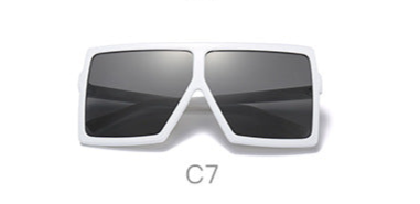 Square Large Frame Sunglasses for Women – Oversized UV Protection Shades with Case & Cloth (7 Color Variants)
