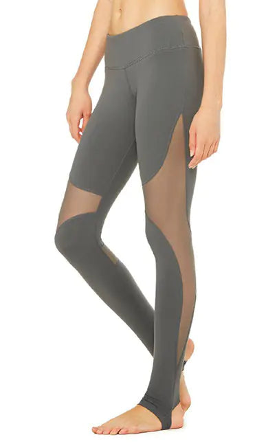 Mesh Patchwork Yoga Pants – High-Waisted, Breathable Net Yarn Splicing, Studio-to-Street Activewear (Black, Gray, White, size S–L)