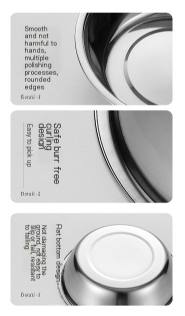Stainless Steel Pet Bowl – Stackable, Polished, and Perfect for Cats and Dogs