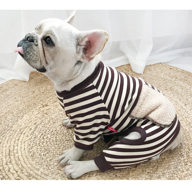 Striped Padded Sweater for Pet and Owner – Four-Legged Cozy Twinning Style (S–3XL Pet Sizes + One Size Adult Fit)