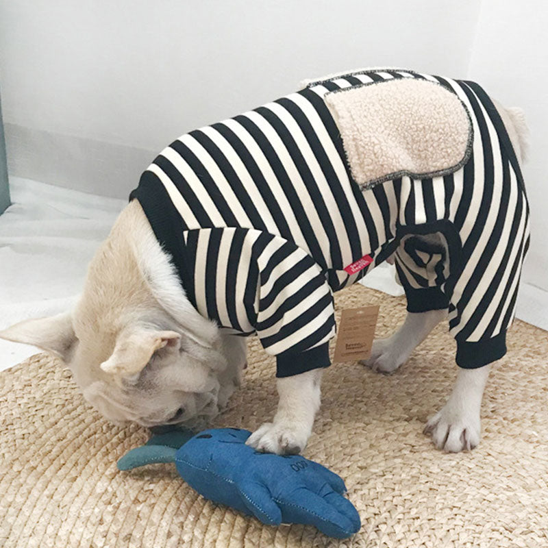 Striped Padded Sweater for Pet and Owner – Four-Legged Cozy Twinning Style (S–3XL Pet Sizes + One Size Adult Fit)