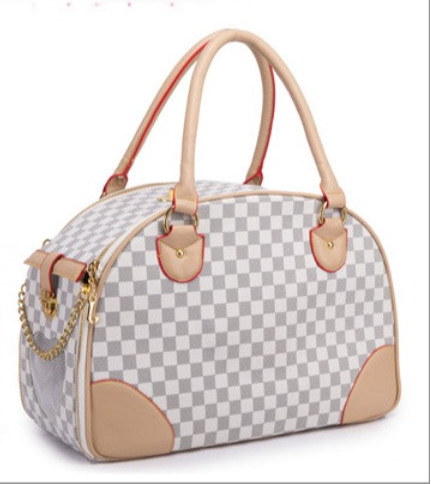 Deluxe PU Leather Pet Carrier – Stylish Travel Bag in 2 Sizes for Small Dogs & Cats
