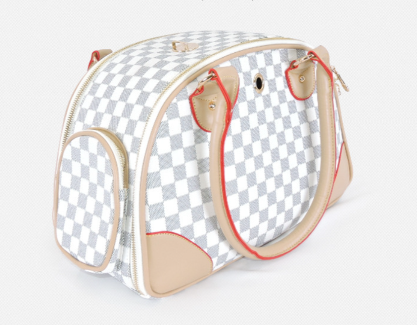 Deluxe PU Leather Pet Carrier – Stylish Travel Bag in 2 Sizes for Small Dogs & Cats