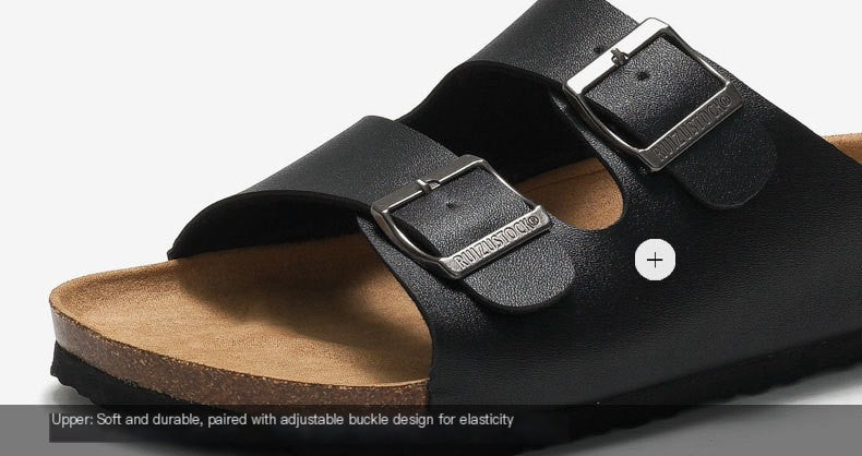 Cross-Border Couple Cork Slippers – Ergonomic Summer Comfort with Durable Buckle Design