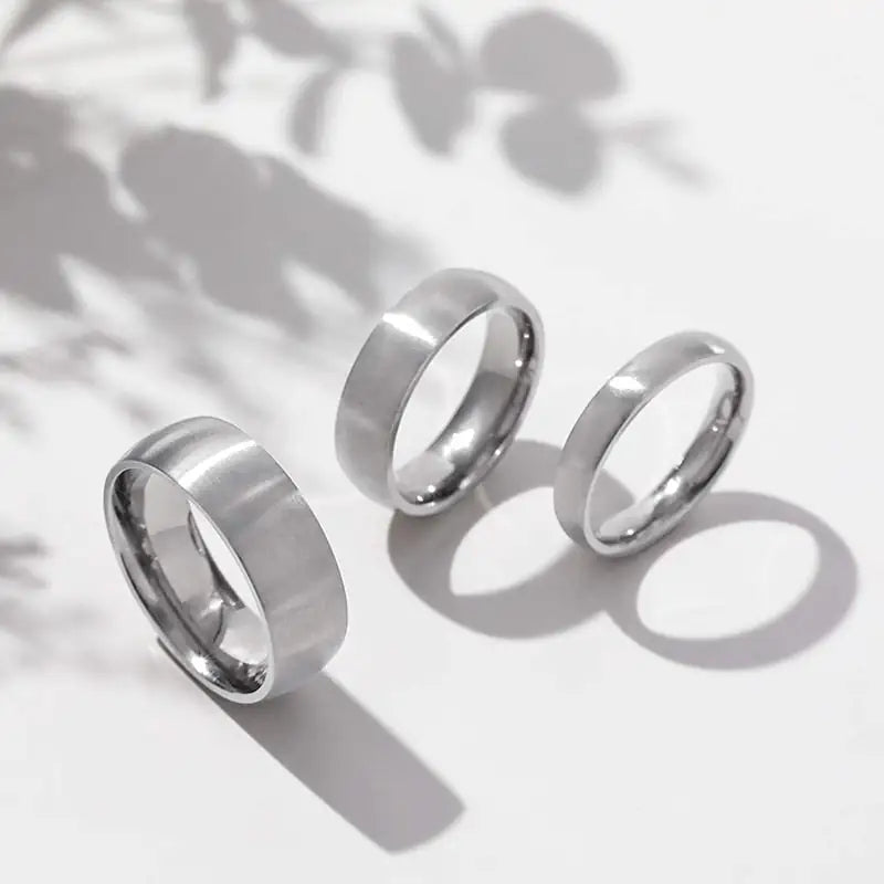 Men Minimalist Titanium Wedding Band Engagement Ring