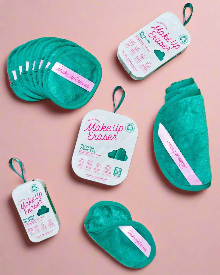 The Original MakeUp Eraser 100% Recycled Mini PRO Erase All Makeup With Just Water Including Waterproof Mascara Eyeliner Foundation Lipstick Sunscreen and More! (Green)