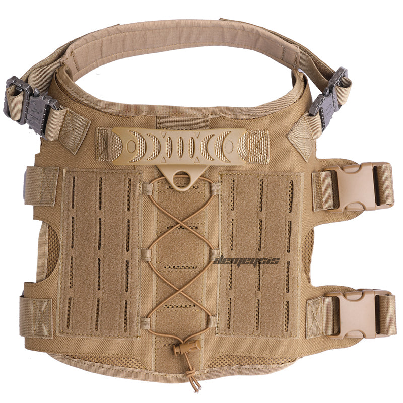 Tactical Dog Vest Harness with MOLLE Pouch and Leash Options – Durable 1000D Nylon Outdoor Gear for Medium to Large Dogs