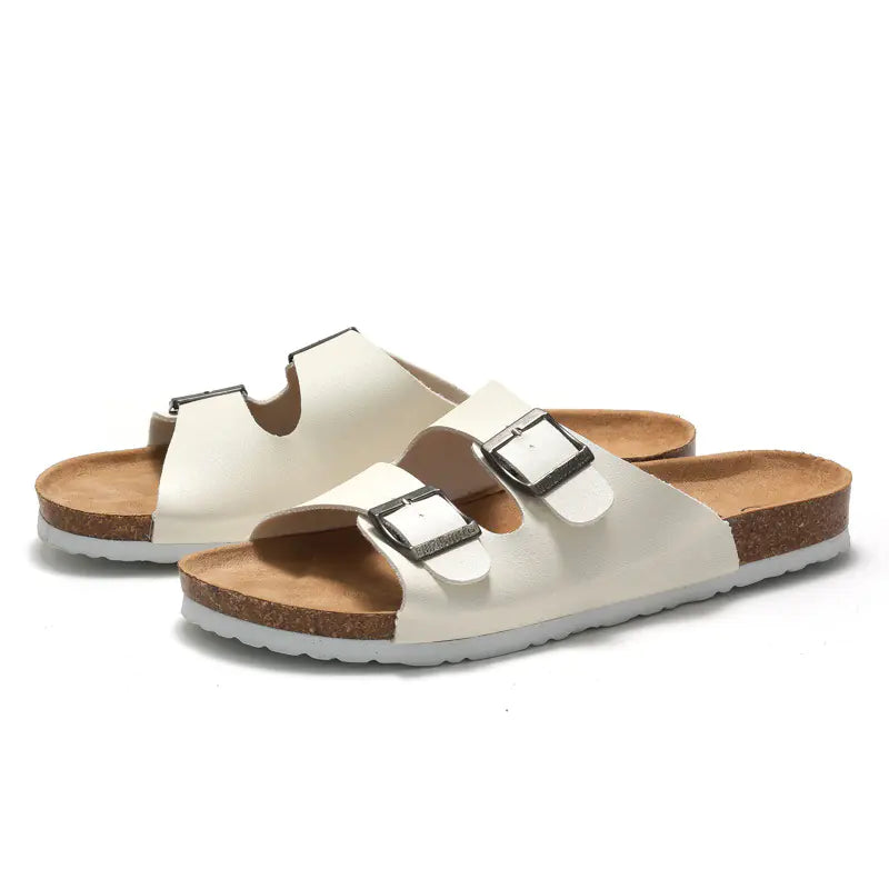 Cross-Border Couple Cork Slippers – Ergonomic Summer Comfort with Durable Buckle Design