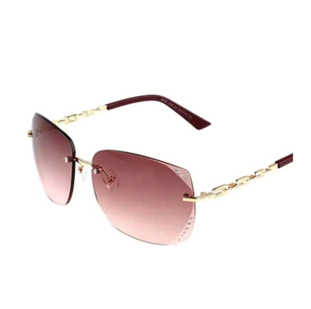 Frameless Oversized Diamond Sunglasses – Lightweight UV400 Fashion Shades for Women (4 Colors)