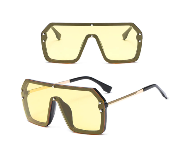 Oversized Shield Sunglasses – Unisex HD Lens Design with UV Protection (5.7" Width)