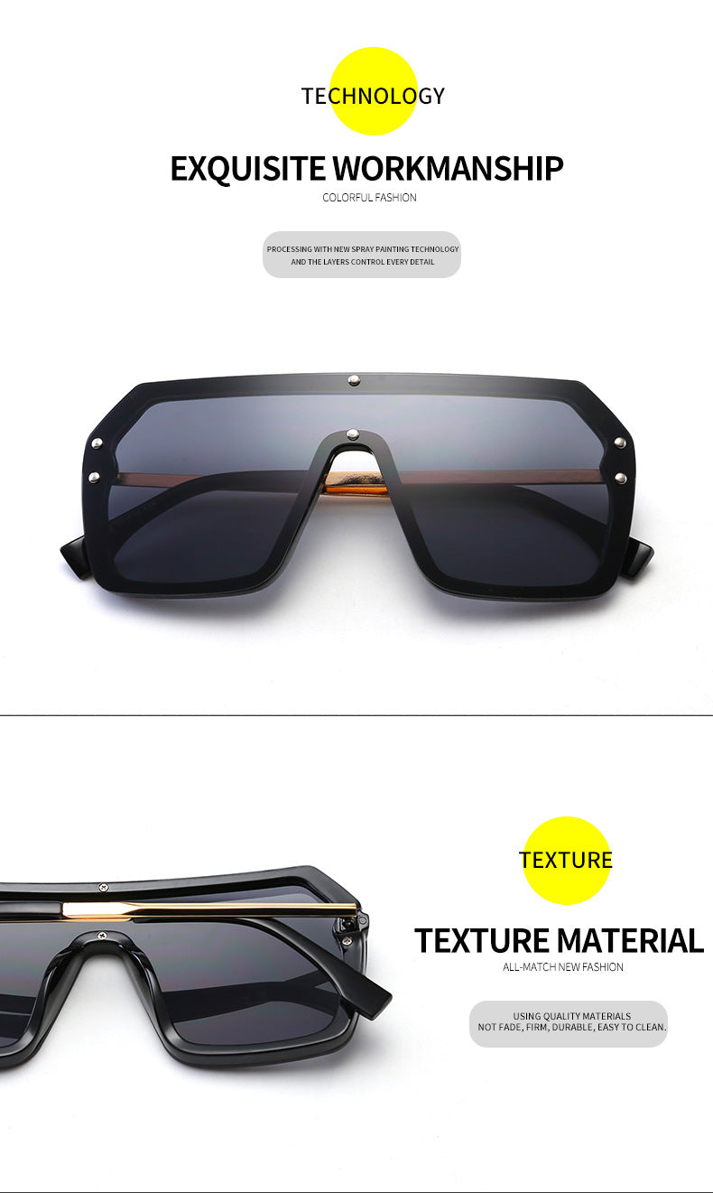 Oversized Shield Sunglasses – Unisex HD Lens Design with UV Protection (5.7" Width)