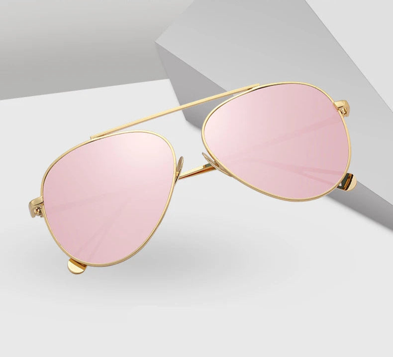 Aviator-Style HD Polarized Sunglasses – Lightweight Metal Frame with UV400 Protection
