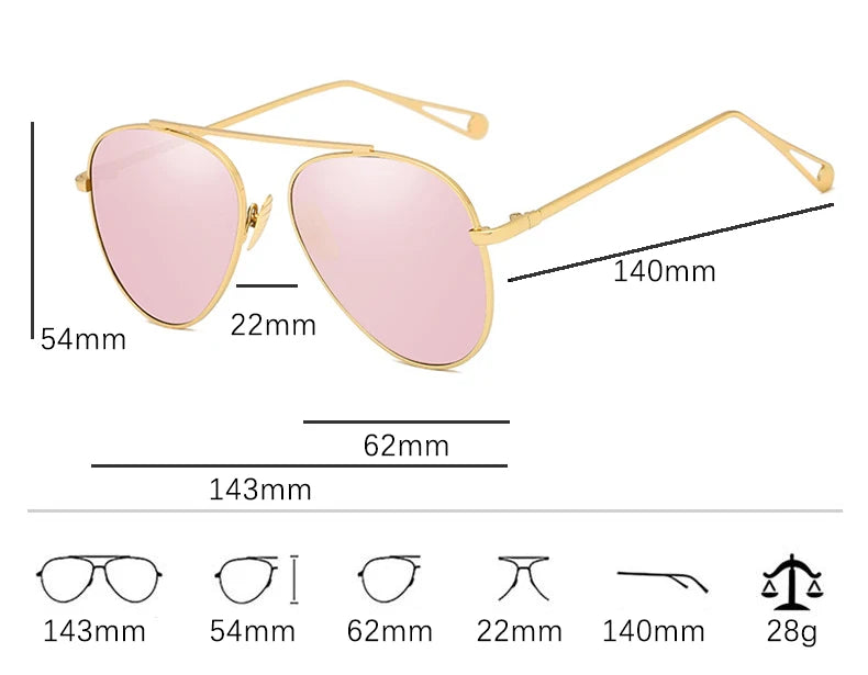Aviator-Style HD Polarized Sunglasses – Lightweight Metal Frame with UV400 Protection