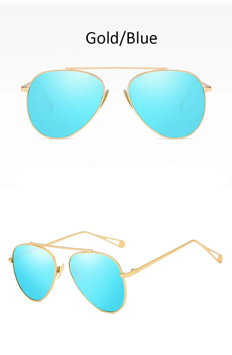 Aviator-Style HD Polarized Sunglasses – Lightweight Metal Frame with UV400 Protection