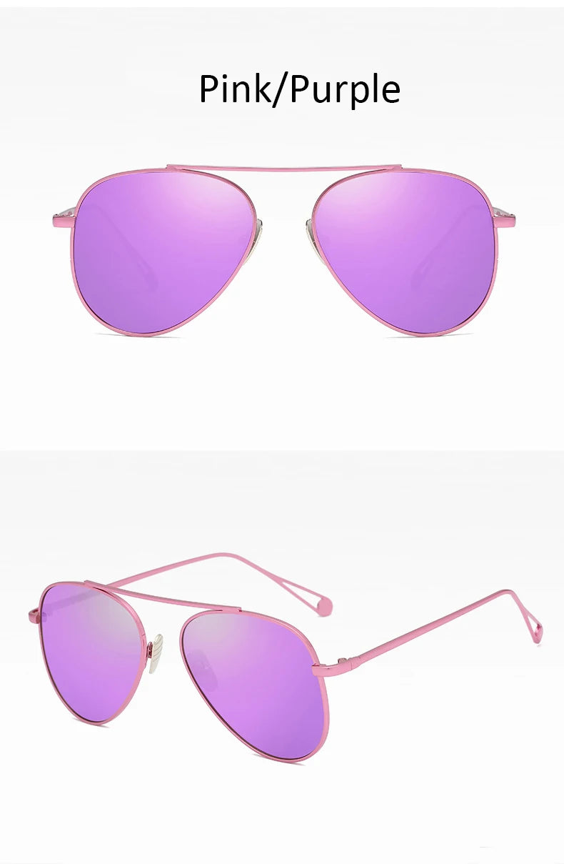 Aviator-Style HD Polarized Sunglasses – Lightweight Metal Frame with UV400 Protection
