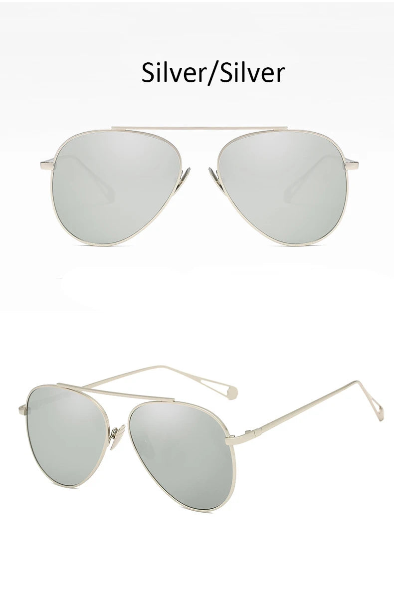 Aviator-Style HD Polarized Sunglasses – Lightweight Metal Frame with UV400 Protection