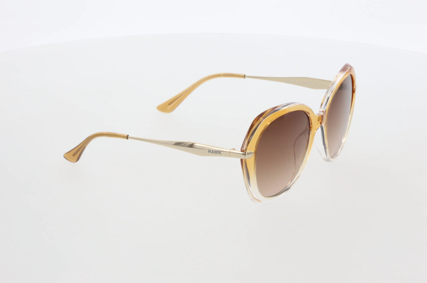 HAWK Women’s Geometric Sunglasses – Brown Bone Frame with Brown Degrade Lenses (Model HW2134) - ONLY 10 LEFT!