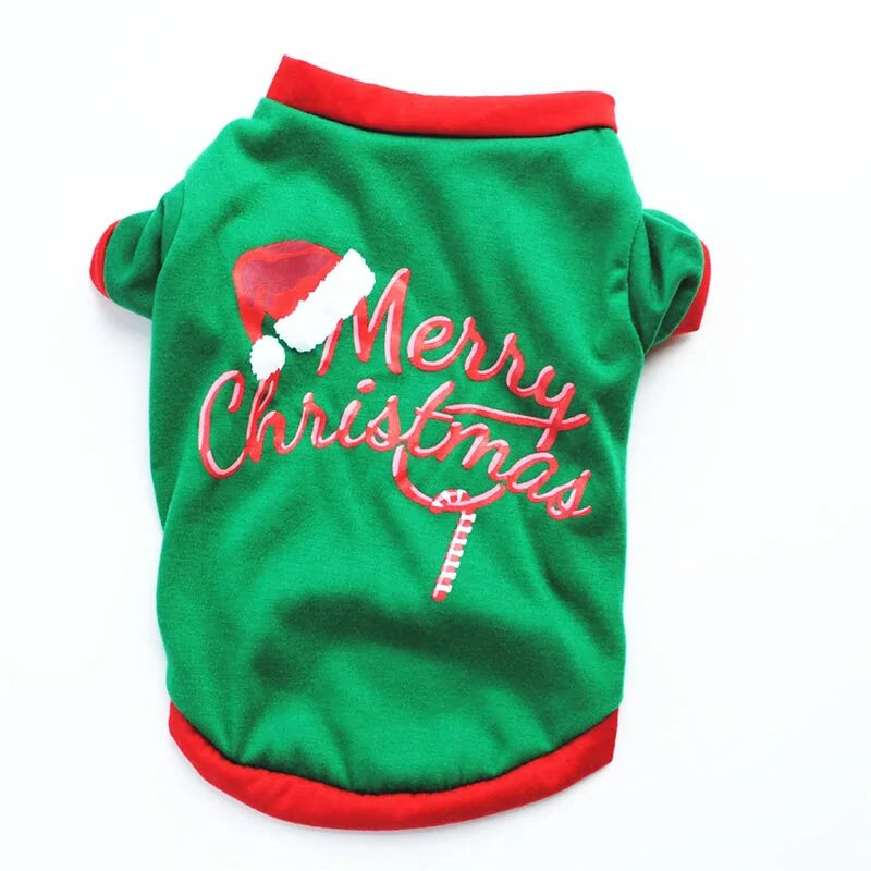 Puppy Dog Holiday Costume – Festive Red Vest with White Fur Trim for Small to Medium Dogs