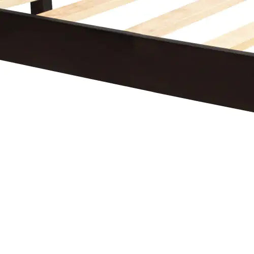 Platform Bed Frame with Headboard, Wood Slat Support, No Box Spring Needed, Queen, Espresso