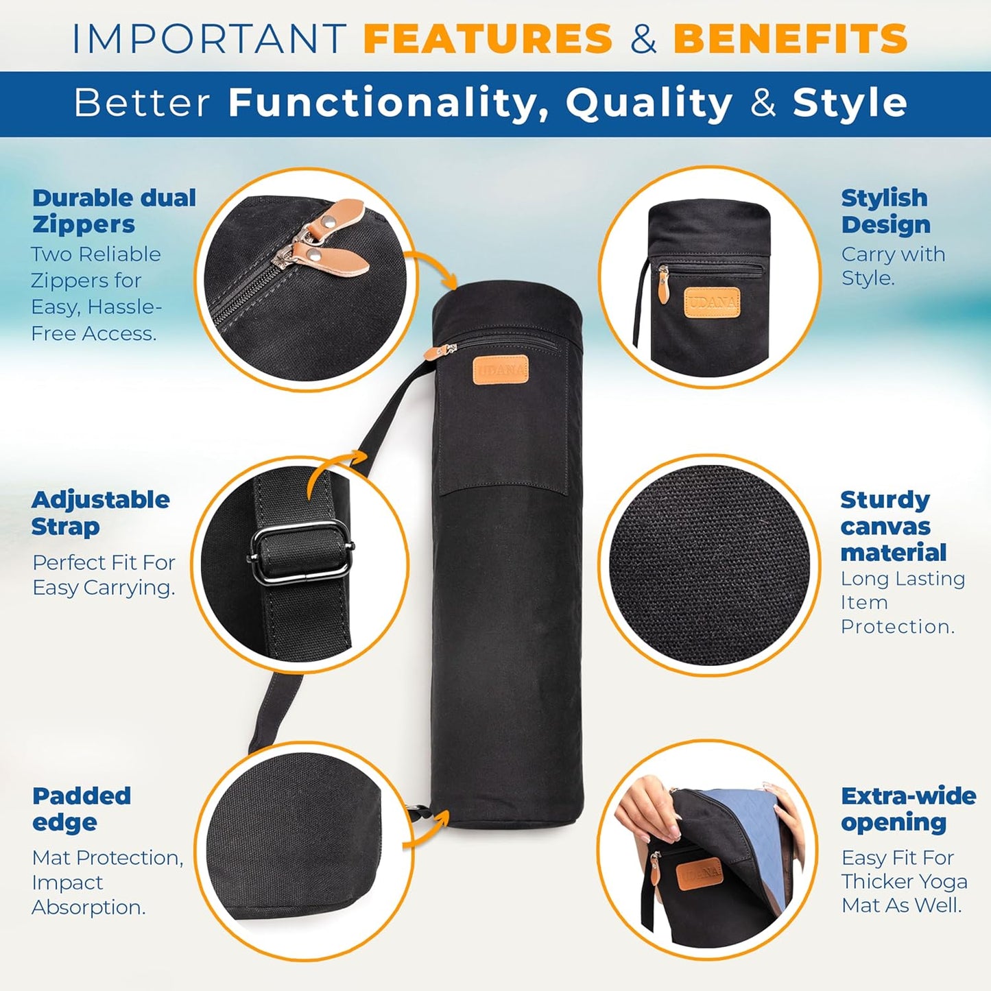 Turquoise Yoga Mat Bag – Large, Stylish & Versatile Yoga Mat Carrier