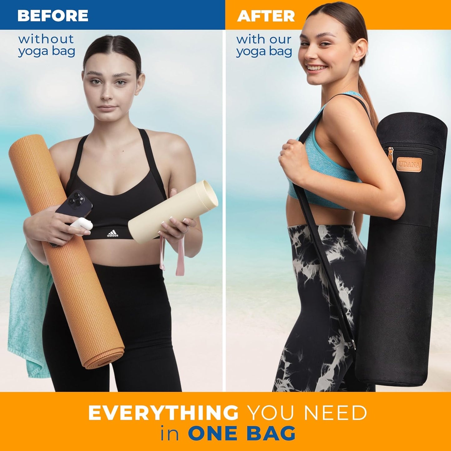 Turquoise Yoga Mat Bag – Large, Stylish & Versatile Yoga Mat Carrier