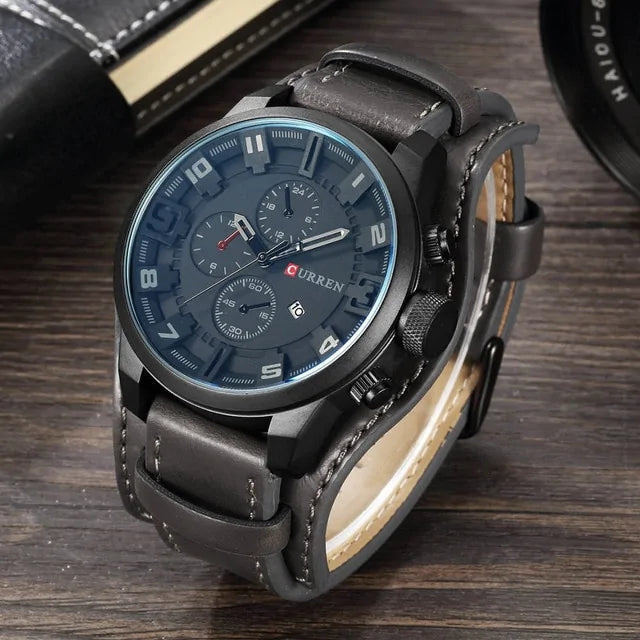 Curren Men's Leather Wristwatch