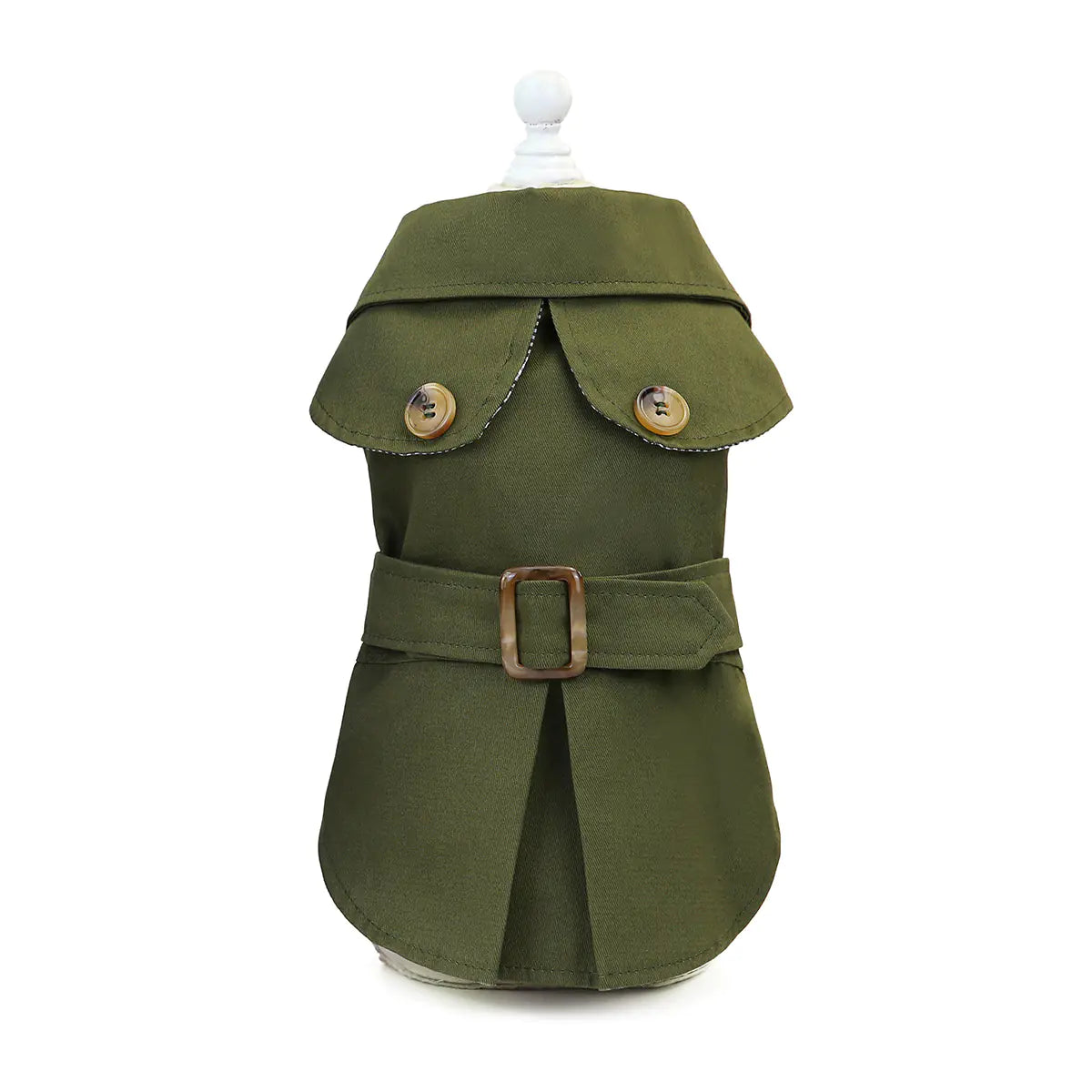 Trendy Polyester Dog Outfit – Stylish Everyday Wear in Khaki, Navy Blue, and Green (S–2XL)