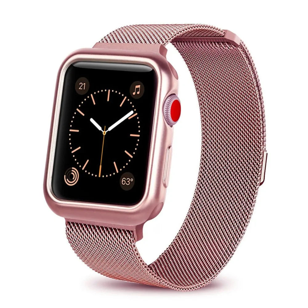 Elevate Your Apple Watch with the Stainless Steel Mesh Bracelet