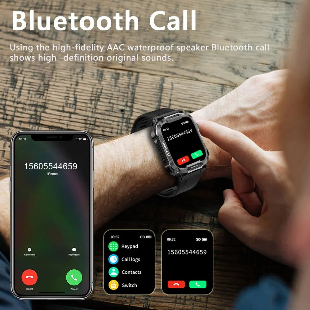 MELANDA 1.85 Outdoor Military Smart Watch: Your Ultimate Outdoor Companion