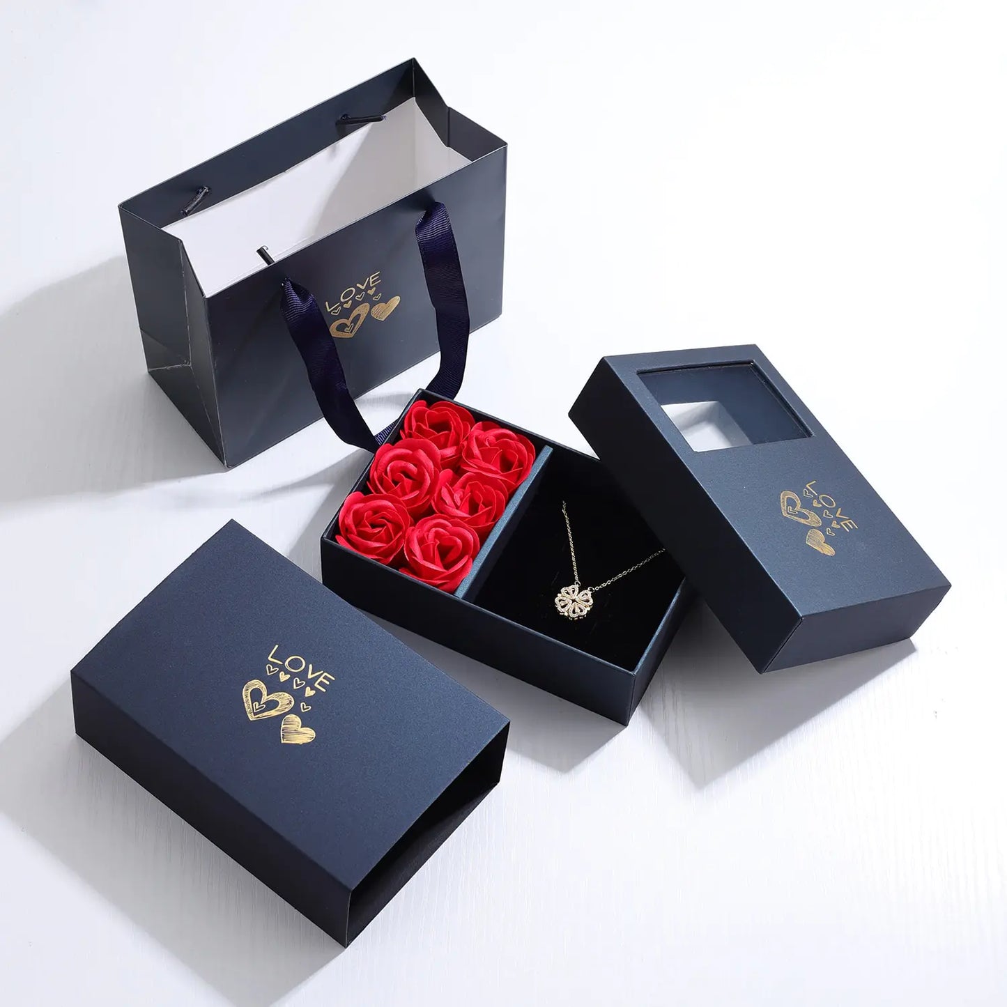 Heart Four Leaf Clover Necklace – Symbol of Love & Luck