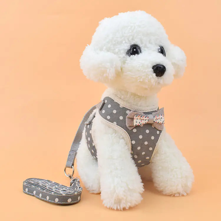 Dog Chest Strap Cat Leash – Adjustable Breathable Pet Harness for Dogs & Cats (Cloth Material, Small to Large Sizes)