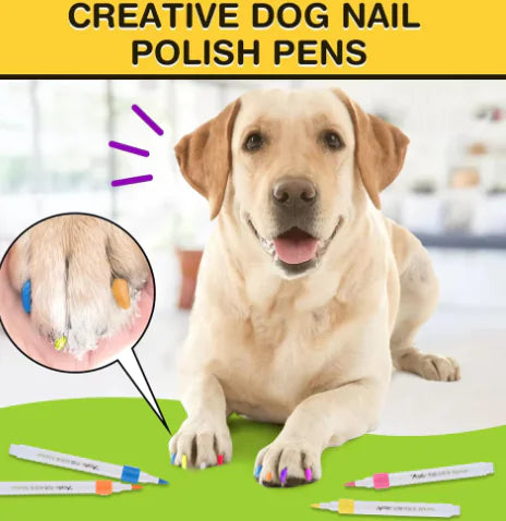 Dog Nail Polish Pen – 12 Vibrant Colors, Quick-Dry, Pet-Safe Formula